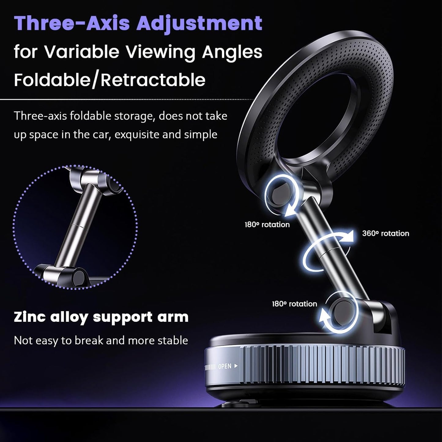 Vacuum Suction Magnetic Bracket